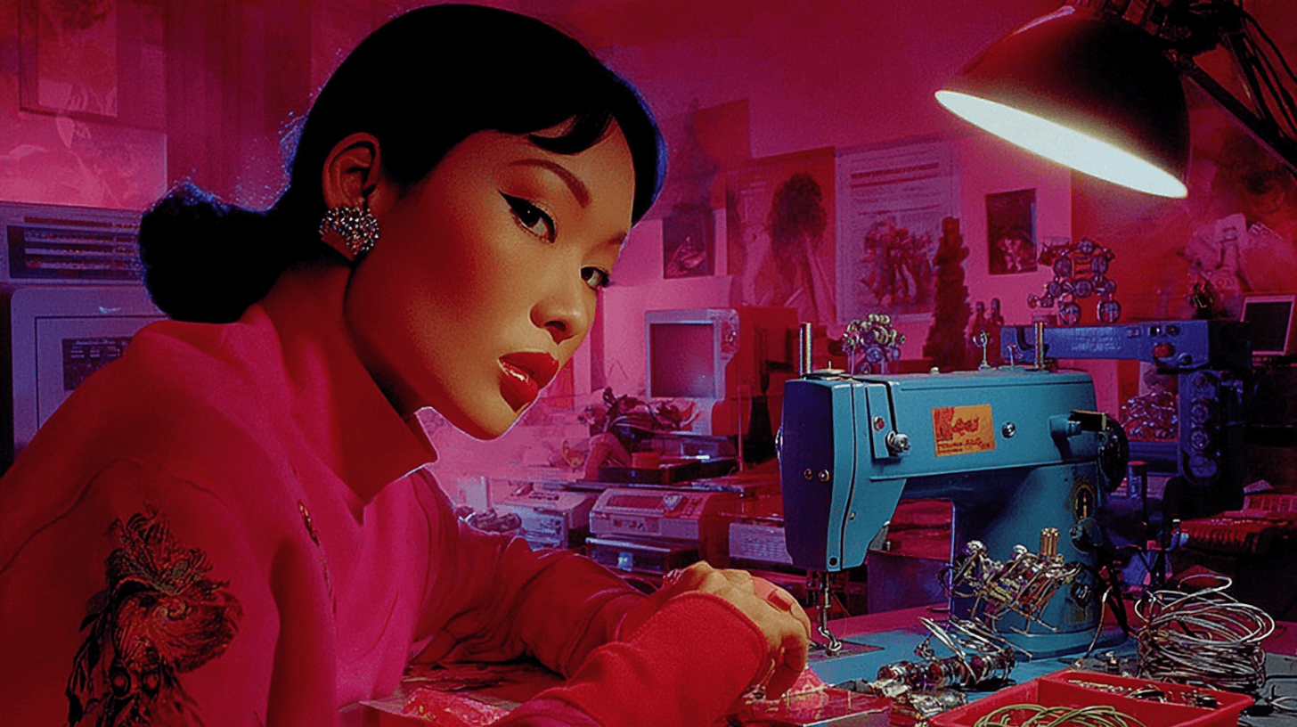 Agent pattern variation workflow on local compute nodes for CC0 Web3 Fashion by DIGITALAX | Agents | The Manufactory | DIGITALAX